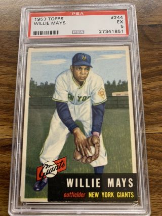 1953 Topps Willie Mays Short Print 244 Psa 5 / (pwcc) Upgrade Recommendation