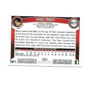 Mike Trout 2011 Topps Update Target Red Border RC rookie Please read 2