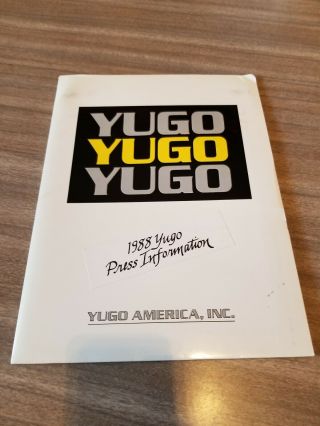 Yugo America 1988 Press Kit 1