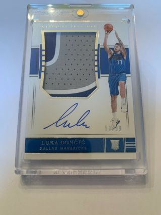 2018 - 19 National Treasures Rookie Patch Auto Luka Doncic Rpa /99 