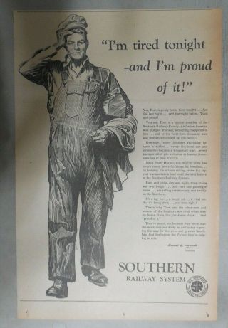Southern Railways Ad:great Frank Godwin Artwork From 1940 