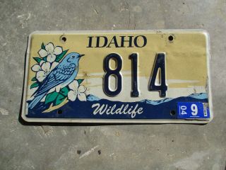 Idaho 2004 Wildlife Blue Bird License Plate 814