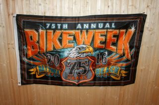 2016 75th Annual Bike Week Daytona Beach,  Fl Motorcycle Flag 3 