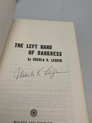 Ursula K Leguin The Left Hand Of Darkness Signed 1st Edition 2