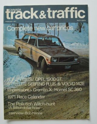 Track & Traffic February 1971 Opel 1900gt Satellite Sebring Volvo 142e Gremlin X