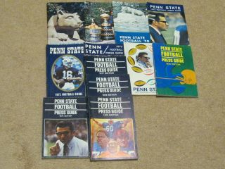 Penn State Football Media Guides 1968 Thru 1979 12 Media Guides