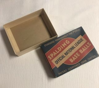 1940s Spalding Official National League Baseballs Box - Empty