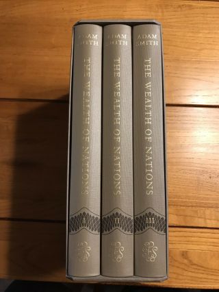 Folio Society The Wealth Of Nations By Adam Smith In Three Volumes