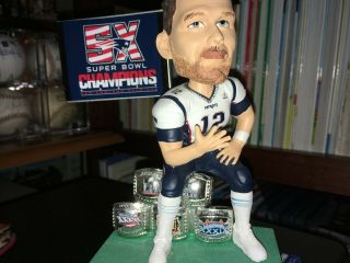 Tom Brady England Patriots Forever 5x Bowl Rings Bobblehead Doll 2