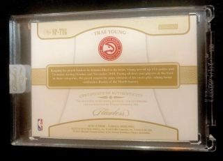 2018 - 19 Flawless Trae Young 4/5 Game Worn Patch Auto  3