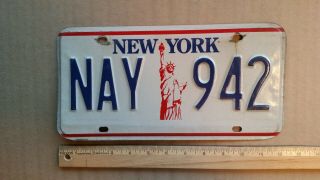 License Plate,  York,  Statue Of Liberty,  Nay 942