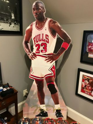 Michael Jordan Hang Time 1991 Cardboard Stand Up Standee Cut Out Display