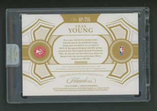 2018 - 19 Flawless Gold Trae Young Hawks RPA RC Rookie 4 - Color Patch AUTO 4/10 2