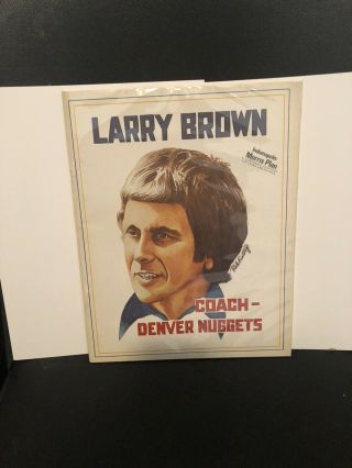 1975 - 76 Aba Indiana Pacers Program Larry Brown Cover