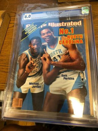 November 28,  1983 Michael Jordan Unc Tar Heels First Sports Illustrated Cgc 6.  0
