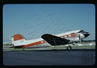64 - 35mm Kodachrome Aircraft Slide - Faa Douglas Dc - 3 N66 Taken At Altanta 1976