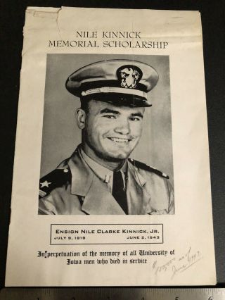 Nile Kinnick Memorial Scholarship Program 1946 Iowa Hawkeyes Football Heisman