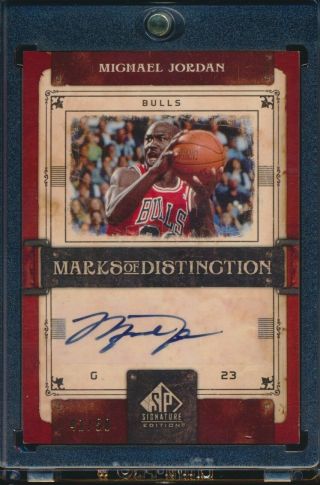 2006 - 07 Sp Signature Michael Jordan Auto Autograph Marks Of Distinction /50