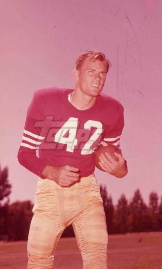 1960 Topps Football Card Color Negative.  Jimmy Ridlon 49ers