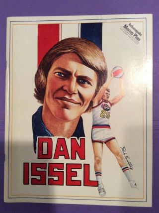 Aba Dan Issel (denver Nuggets) Indiana Pacers Game Program 1975 - 1976