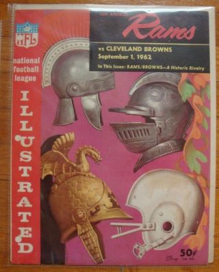 NFL Football Cover Rams vs Browns 1962 Vintage Art 2