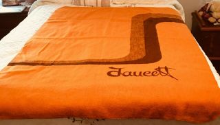 Vintage Faucett Airlines Peru Wool Blanket 43 " X 56 "