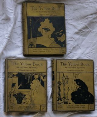 The Yellow Book Vols I,  Iii,  Iv Originals,  Adverts Aubrey Beardsley