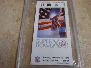 Pittsburgh Steelers Bowl X Game Ticket Psa 5 Graded Bowl