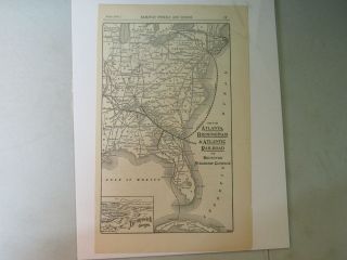 Map Of The Atlanta,  Birmingham And Atlantic Railroad 1911