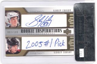 2005 - 06 Ud Rookie Update Rookie Inspirations Sidney Crosby Autograph Rc 2/199
