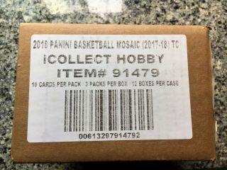 2017 - 18 Panini Prizm Mosaic Basketball 12 Box Case