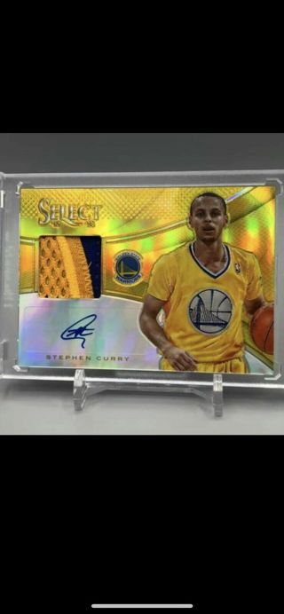 Steph Curry Select Gold Auto Patch