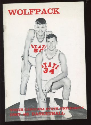 1967/1968 Ncaa Basketball Media Guide North Carolina State Exmt