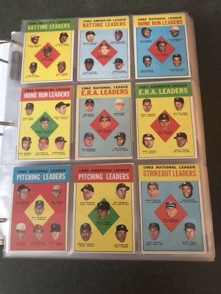 1963 Topps Near Complete Set 575/576 Ex - Exmt No Rose