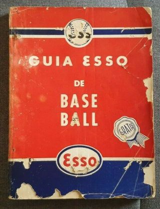 1945 Cuban Baseball Guide Book—vintage—esso Guia De Base Ball