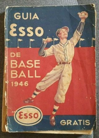 1946 Cuban Baseball Guide Book—vintage—esso Guia De Base Ball