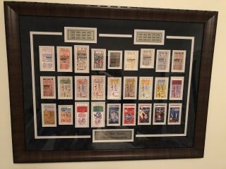 Yankees Every World Series Ticket Stub Collector’s Item.  Authenticity Cert