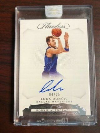 2018 19 Flawless Luka Doncic Encased Rookie Autographs Auto Card /25