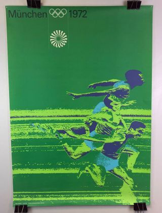 1972 Munich Summer Olympics Sports Poster Otl Aicher Design