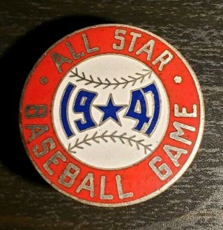 1947 Mlb All Star Game Press Pin - Chicago Wrigley Field Cubs Baseball