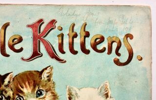 1900 LOUIS WAIN Illustrator THREE LITTLE KITTENS Ernest Nester / E.  P.  Dutton 2