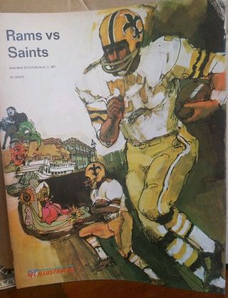 1967 Los Angeles Rams Vs Orleans Saints 8/2/1967 Nfl Illustrated Gp004lar67