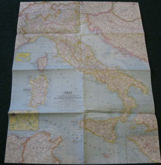 1961 Italy National Geographic Map
