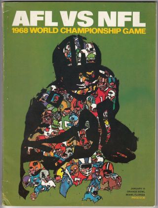 Bowl Ii 2 1968 World Championship Game Program Raiders Packers Ex,