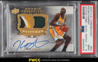 2007 Ud Chronology Stitches In Time Kevin Durant Rc Auto Patch /25 Psa 9 (pwcc)