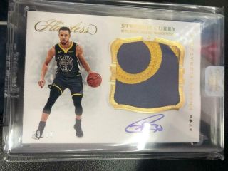 Stephen Curry 2018/19 Flawless Auto Autograph Patch 9/10 Warriors Taty