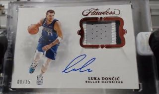 Luka Doncic 2019 Flawless Basketball Horizontal Rpa Ruby 8/15 3 - Color Patch