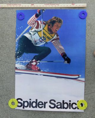 Vintage C 1973 Spider Sabich K2 Ski Poster Approx 33 X 23 Inches