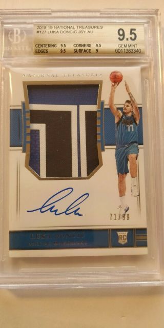 2018 - 19 National Treasures Rookie Patch Auto Luka Doncic Rpa /99 
