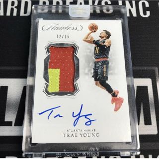 2018 - 19 Flawless Trae Young Encased True Rpa 12/15 Rookie Patch Auto 